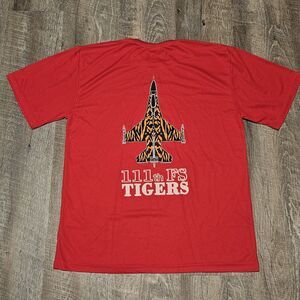 111 Tiger Fighter USAF on Tworoy Short Sleeve Casual Shirt Size 2XL Dbl Sided